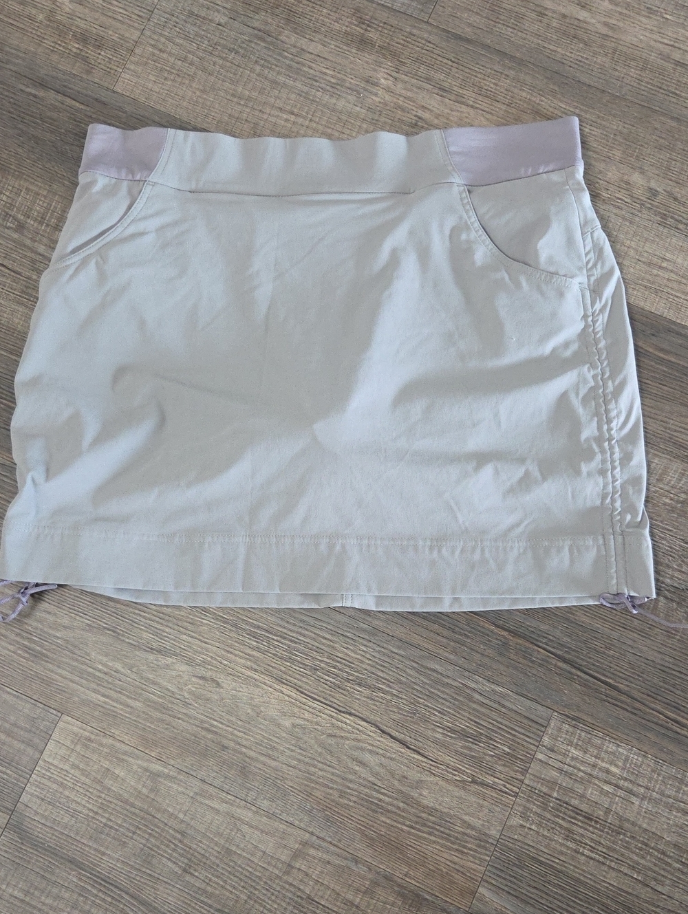 Light Lavender Mini Skirt with Side Ruching